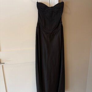 Black Anna October Corset Maxi Dress